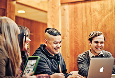 UBC students in the First Nations Longhouse