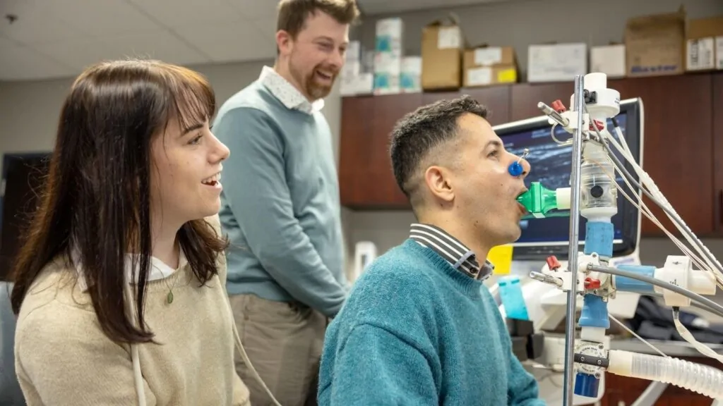 Students in the Health and Exercise Lab at UBC Okanagan