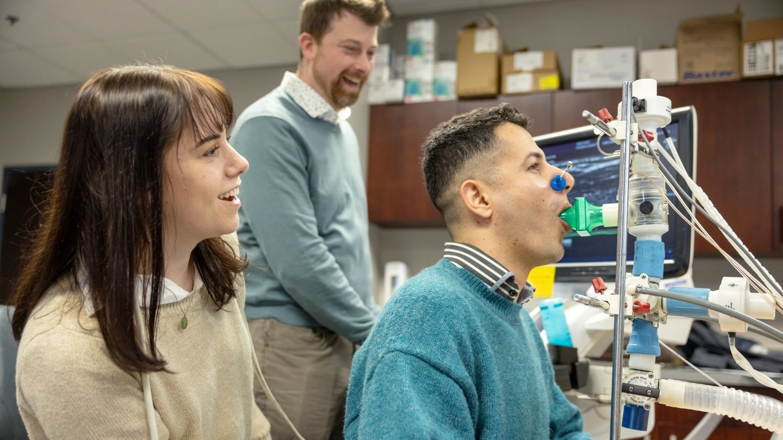 Students in the Health and Exercise Lab at UBC Okanagan