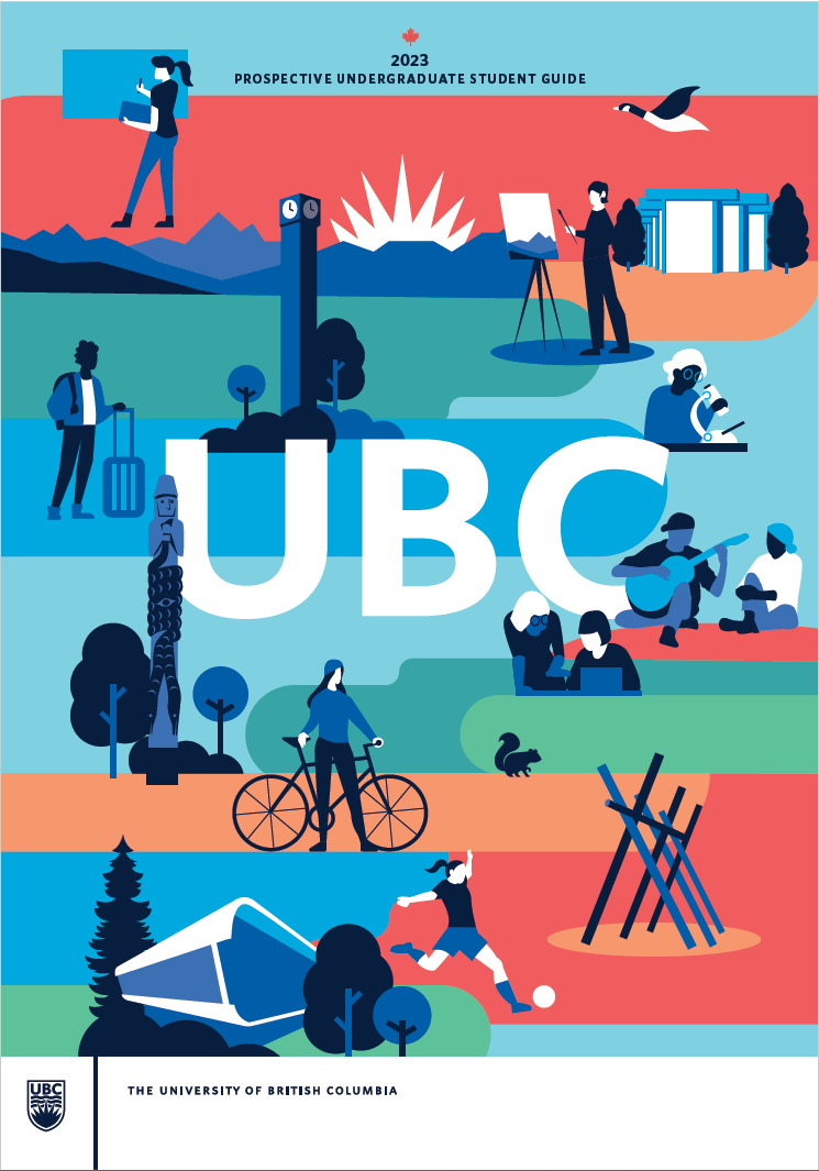 Illustrated cover of the 2023 UBC Prospective Undergraduate Student Guide