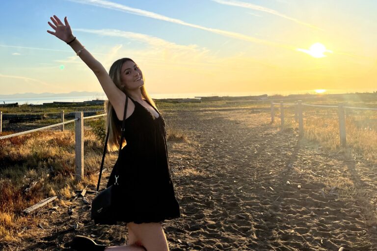 Sofia on the beach in Vancouver